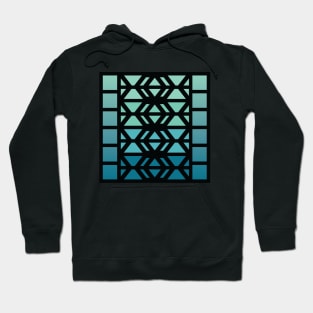 “Dimensional Levels” - V.3 Blue/Green - (Geometric Art) (Dimensions) - Doc Labs Hoodie